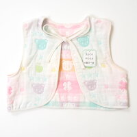 ベビー ベスト 日本製 6重 ガーゼ 綿100% かわいい くま ベビー服 子供 赤ちゃん 春 夏 秋 冬 ギフト プレゼント 贈り物