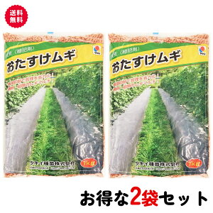 【お買い物マラソンクーポン発行中!】タキイ種苗 おたすけムギ 大麦 1kg×2袋セット 緑肥用 緑肥の種 雑草抑制 土壌流出防止 地温抑制 乾燥防止 土壌改良 畑 お助け麦 おたすけ麦 リビングマルチ あす楽