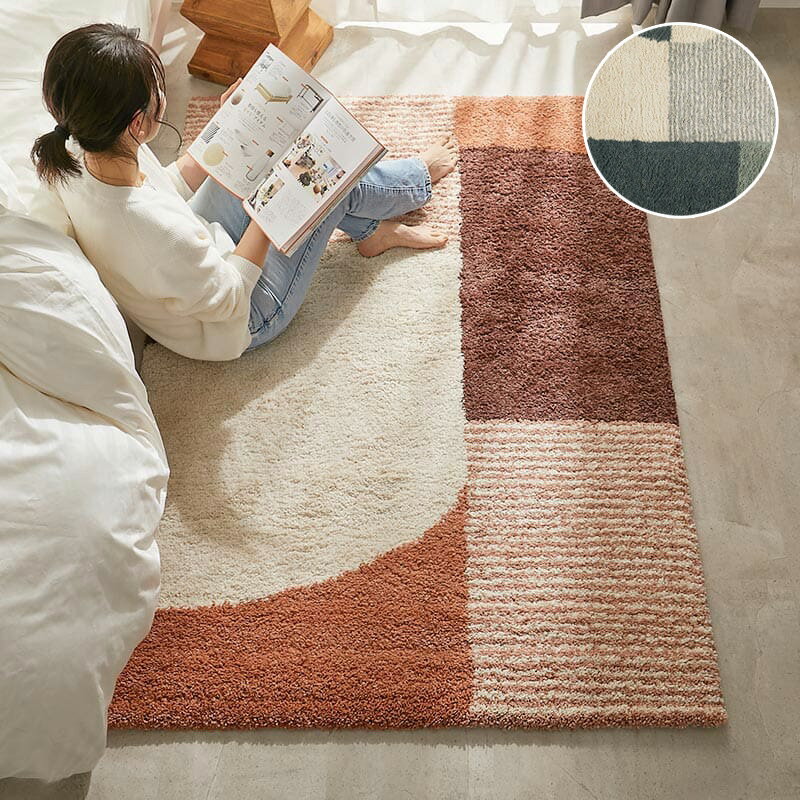 樂天商城 - 北欧テイストのインテリアにぴったり 毛足が長くて心地いいウィルトンラグ【（約）120×170cm】おしゃれ かわいい カーペット ラグ カラフル デザイン 遊び毛が出にくい 低ホルムアルデヒド ホットカーペット対応 丸巻き