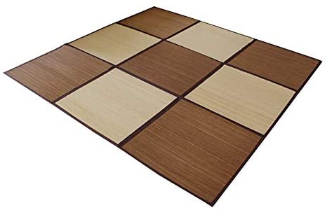樂天商城 - 折り畳み竹ラグ9枚　195x195cm　和室　モダン　アジアンテイスト