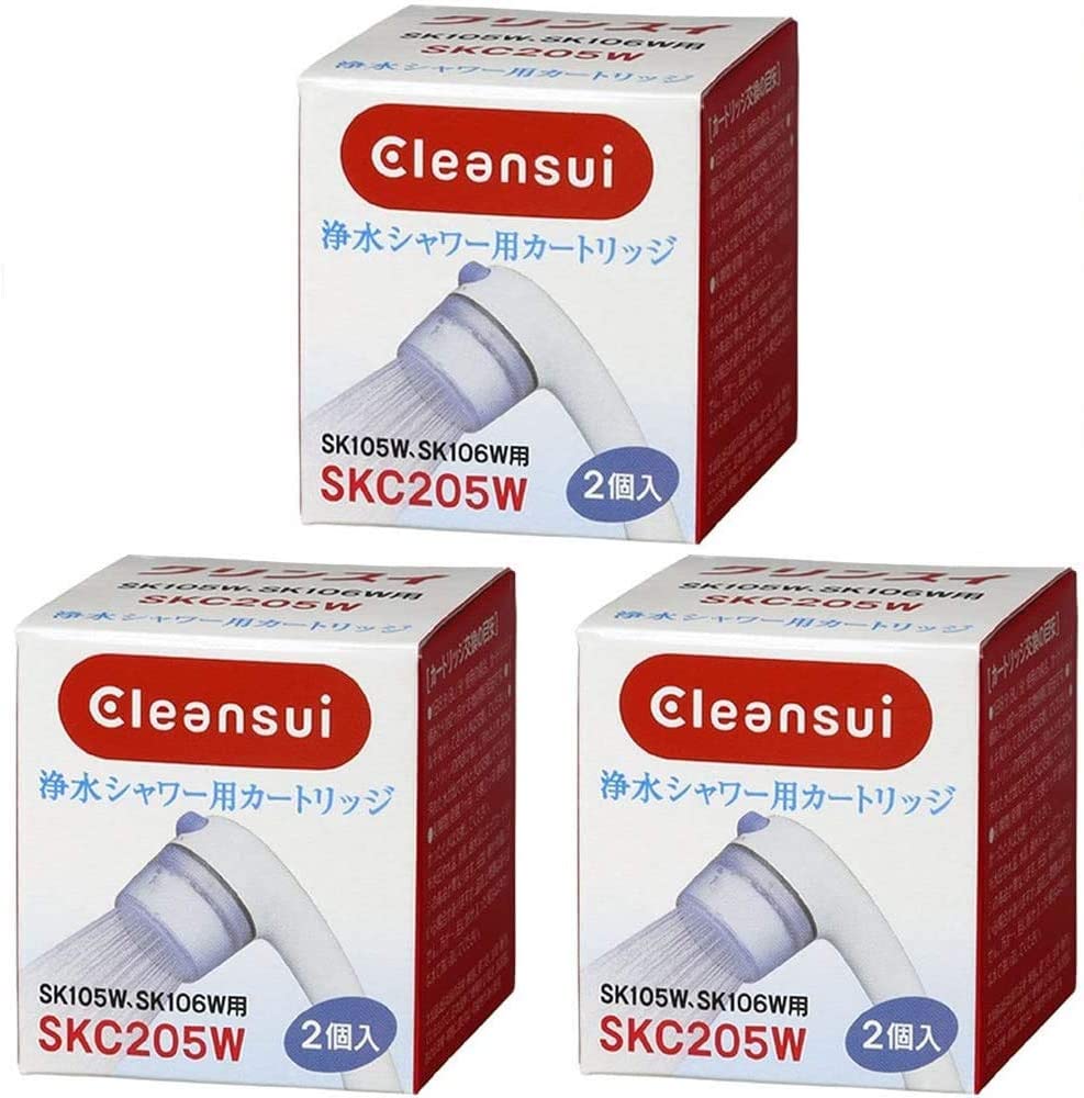 SKC205Wx3：三菱ケミカル・クリンスイ《在庫あり・送料無料》脱塩素シャワーピュアピュアラクリーン用カートリッジ(2個入)3ヶセット