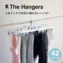 The hangers 傾かないラントリーハンカー 洗濯 楽々 簡単 3点フック 谷折り式 隠し干し ピンチ