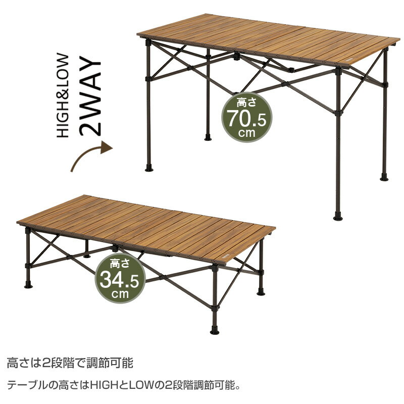 ������̵���ۥ���ߥ�����ơ��֥� ����Ĵ 115cm/BUNDOK(�Х�ɥå�)/BD-193BR/�쥸�㡼�ơ��֥� �ޤꤿ���� ����ѥ��� ������ơ��֥� �����뼰ŷ�� ���� ����� ���� �����ơ��֥� �ϥ��ơ��֥� �ե��ߥ꡼������
