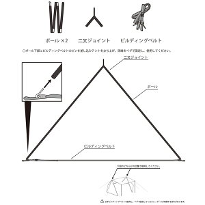 BUNDOK BDK-79ソロベース用フタマタ 1本/BD-79/ポール、フタマタ、二又、二股、テント、アタッチメント、ソロベース用通販格安セール情報 楽天 通販