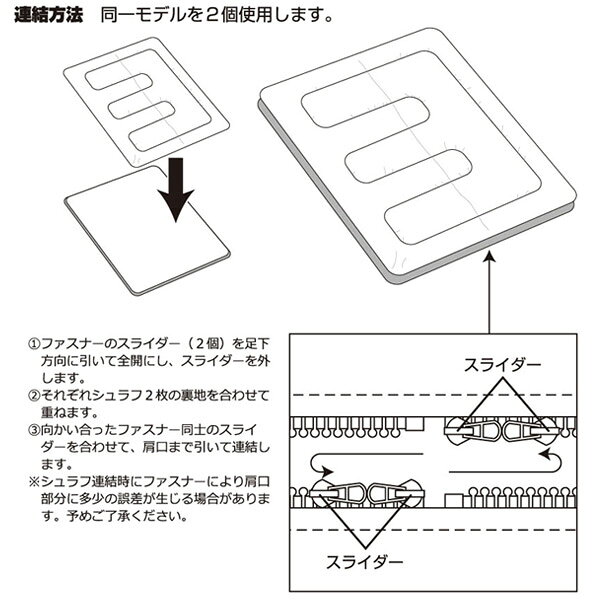 【送料無料】封筒型シュラフ/BUNDOK(バンドック)/BDK-59/寝袋、シュラフ、封筒型、洗える、丸洗い、夏用、春用、秋用 livinglinks-10018872 Living links(リビングリンクス) サンプル画像3
