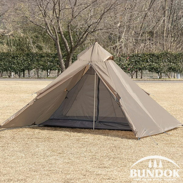 【送料無料】BUNDOK ソロティピー ブラウン/BDK-75BR/テント ティピー ソロ モノポールテント ワンポール ティピー型 バンドック