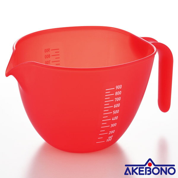 キレの良い粉つぎボウル 赤/曙産業/CH-2092/泡だて、おたま、お好み焼き、もんじゃ焼き、たこやき、ボウル、調理用ボウル、ホットプレートのサムネイル