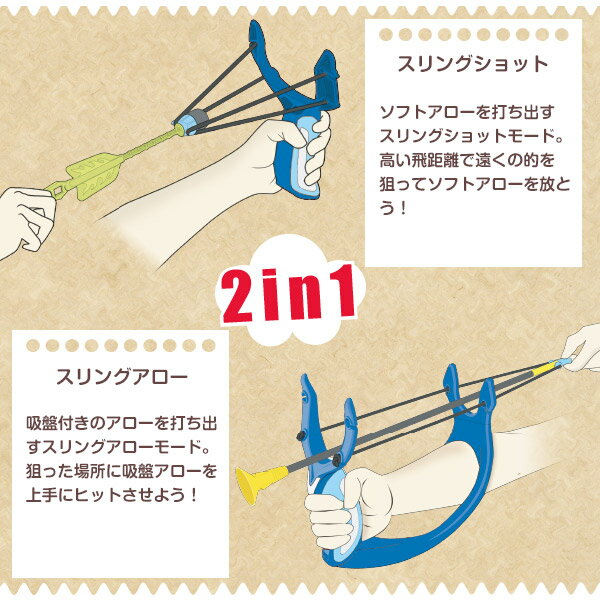 【送料無料】kaiser アームスリングショット/kaiser(カイザー)/KW-686/スリングショット Y字 ゴム パチンコ 弓矢 おもちゃ 玩具 アーチェリー 的当て 射撃 吸盤 飛び道具 2