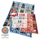 毛布 シングル ニューマイヤー毛布 日本製 泉大津 アクリル 140x200cm 洗える あったか moa238【P2】【MK】(3)