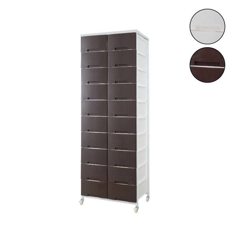 チェスト キャスター付き 衣類収納 ワゴン 2列×10段 日本製【P2】【MK】