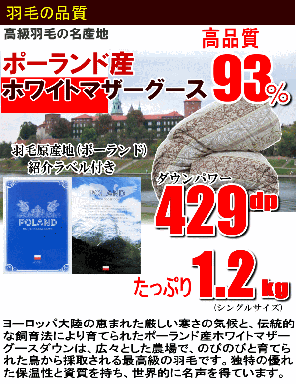 羽毛布団セット セミダブル【送料無料】布団セット 寝具セット セミダブル　ポーランド産ホワイトマザーグースダウン93％ 二層キルト　極スペシャル　日本製【P2】【MK】