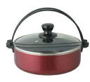 ガラス蓋付 フッ素加工 グレイスすき焼き鍋 IH対応 20cm