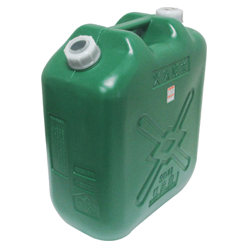 ヒシエス　軽油缶　20L　スリムタイプ　軽油容器　ノズル付