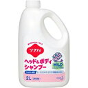 【企業宛送料無料】花王業務用　ソフティ　ヘッド＆ボディシャンプー　2L×6本　ケース販売　マイルド