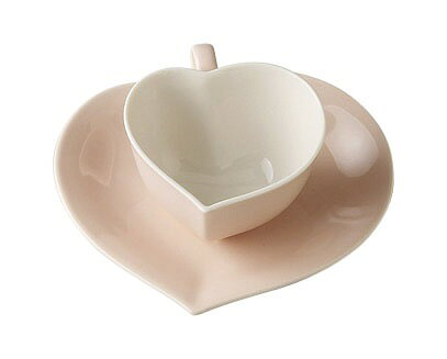 美濃焼 アシンメトリックハート コーヒー碗 ピンク 10入 10×9×6cm 667-9-23G NEO ネオスタイル STYLE