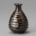 美濃焼 徳利・盃 錆織部手造り風2号徳利 9×13cm 380cc