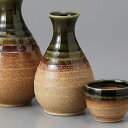 美濃焼 徳利・盃 伊賀織部徳利 小 7.3×11.6cm 約200cc