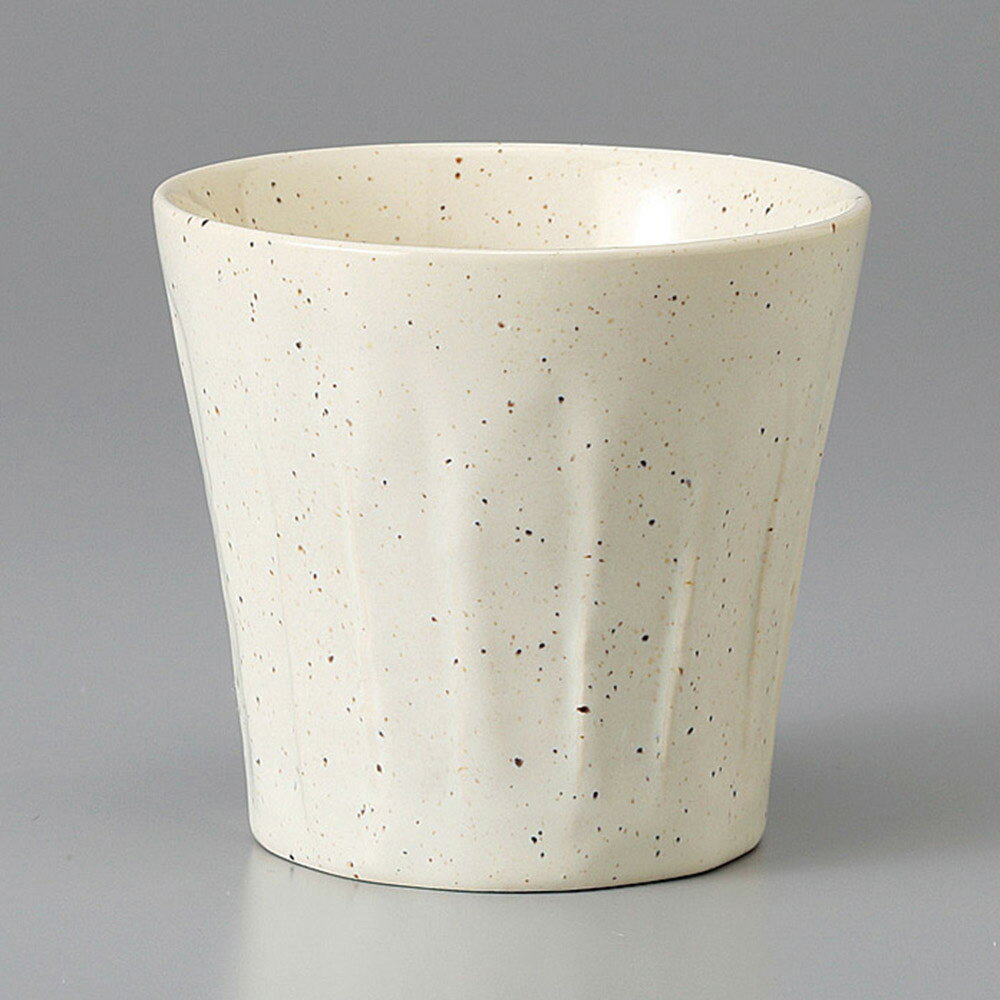 美濃焼ソギ型ロックグラス粉引9.3...