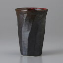 美濃焼 ビール・焼酎・フリーカップ 朱雲ねじりカップ 8.5×12cm 約300cc
