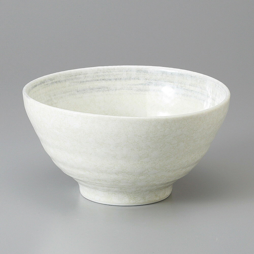 美濃焼　ハケメ白雪5.5有美丼 17.5×9cm　そば丼