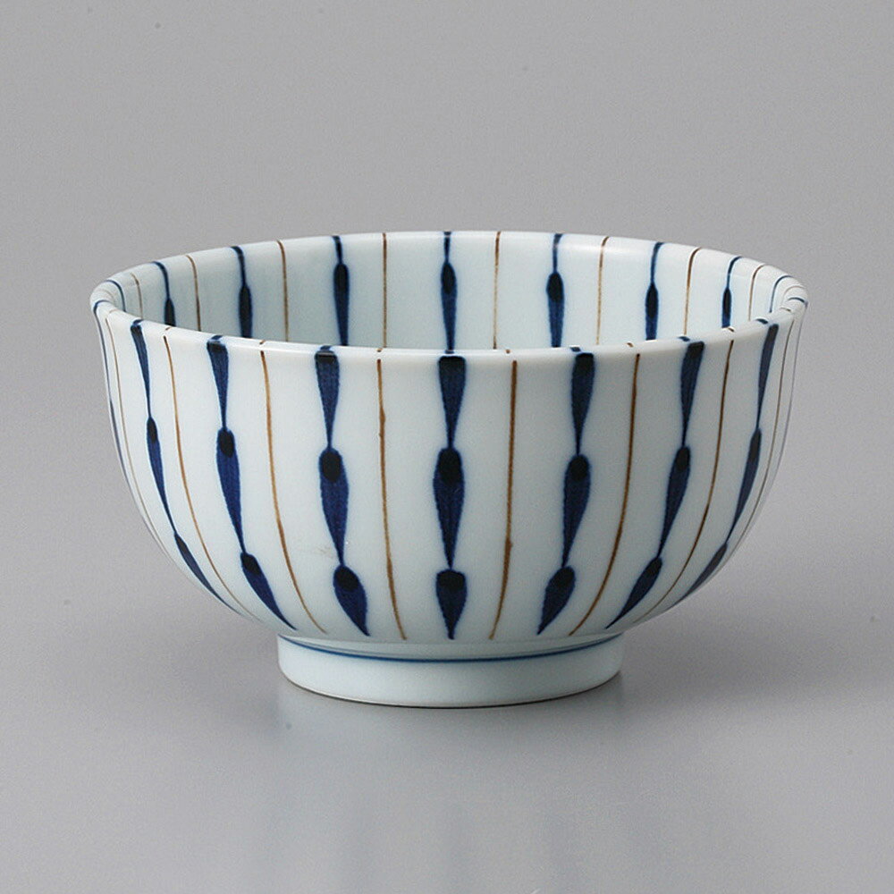 美濃焼 しだれ十草青軽量小丼 13.2×7.4cm 多用碗・ミニ丼