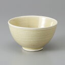 美濃焼 多用碗・ミニ丼 刷毛目黄貫入新飯碗 11×6.3cm