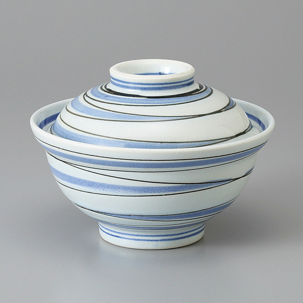 美濃焼 蓋丼 水晶流水身丼 15.5×8cm