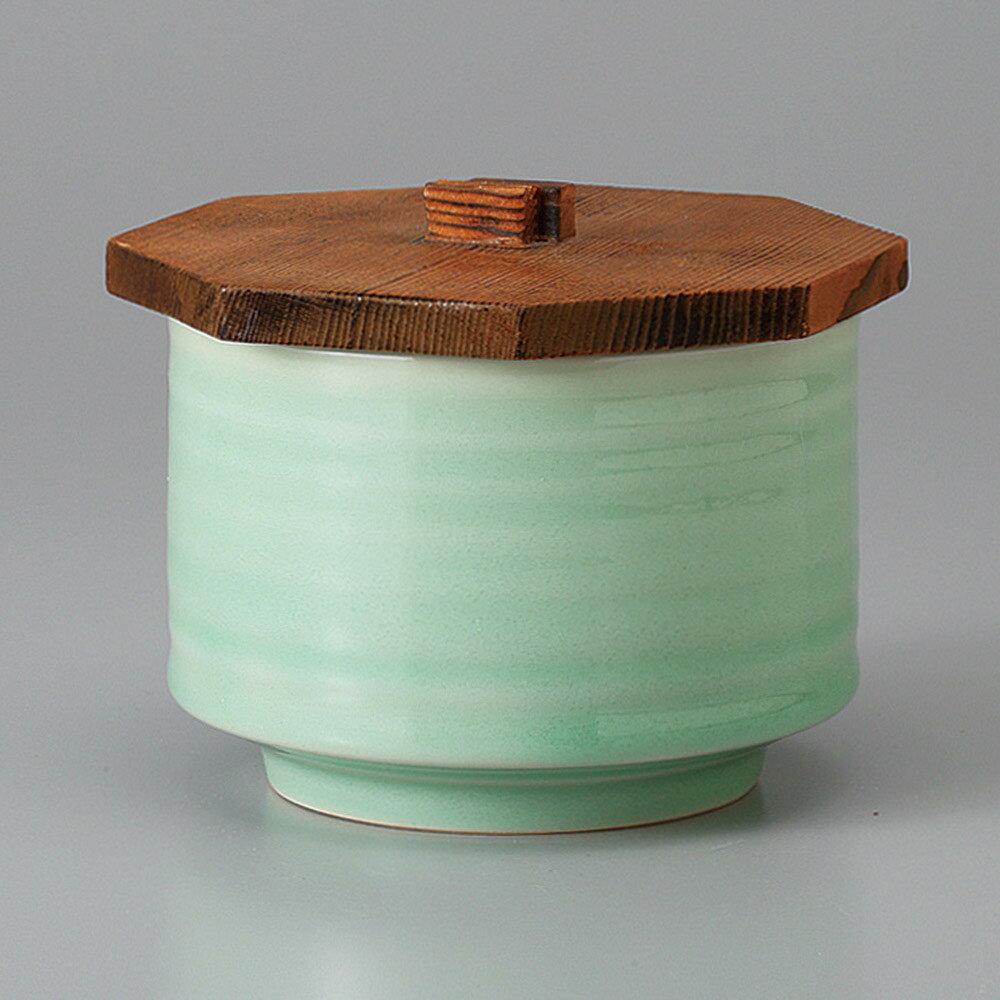 美濃焼 飯器・蓋付大茶 灰釉ビードロ飯器（身のみ） 10.8×7.8cm