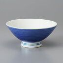 瀬戸焼 茶碗 千段呉須厚口中平 12×5.3cm