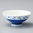 美濃焼 茶碗 ゴス巻渕唐草中平 12×5cm