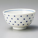美濃焼 茶碗 水玉BL中平 11×6cm