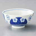 美濃焼 茶碗 藍染 梅文様茶碗 11.5×5.8cm