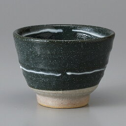 瀬戸焼 千茶 黒化粧一珍煎茶 9×6.4cm 190cc