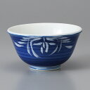 瀬戸焼 千茶 呉須巻らん厚口反煎茶 9.8×5.5cm 150cc