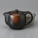 瀬戸焼 焼締めポット 11.1×10.7cm 490cc 急須