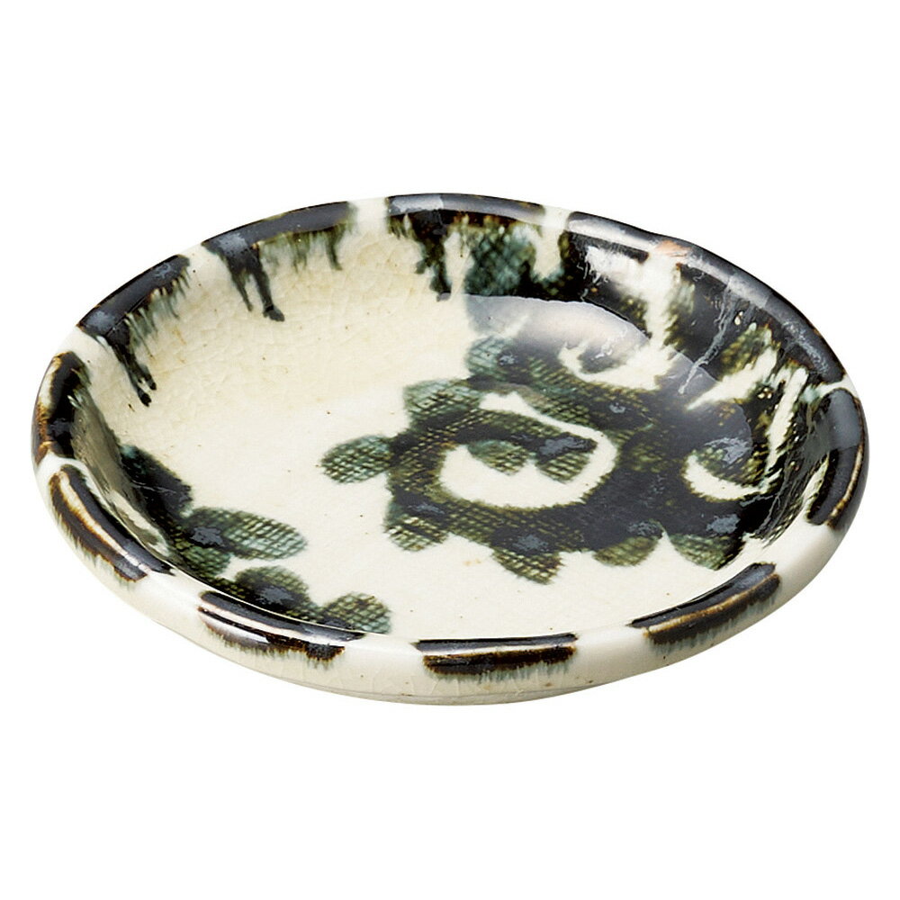 美濃焼 安南唐草（手描き） 安南唐草（手描き）　丸3．5皿 10.9×2.4cm