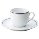 美濃焼 ブルーボーダー(高強度磁器) ブルーボーダー(高強度磁器) コーヒーカップ 7.5×6.5cm 185cc