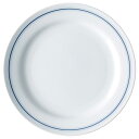 美濃焼 ブルーボーダー(高強度磁器) ブルーボーダー(高強度磁器) 7 1/2吋ケーキ皿 19.8×2.2cm(3)