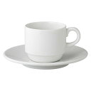 美濃焼 ブランカ スタックコーヒー碗皿セット