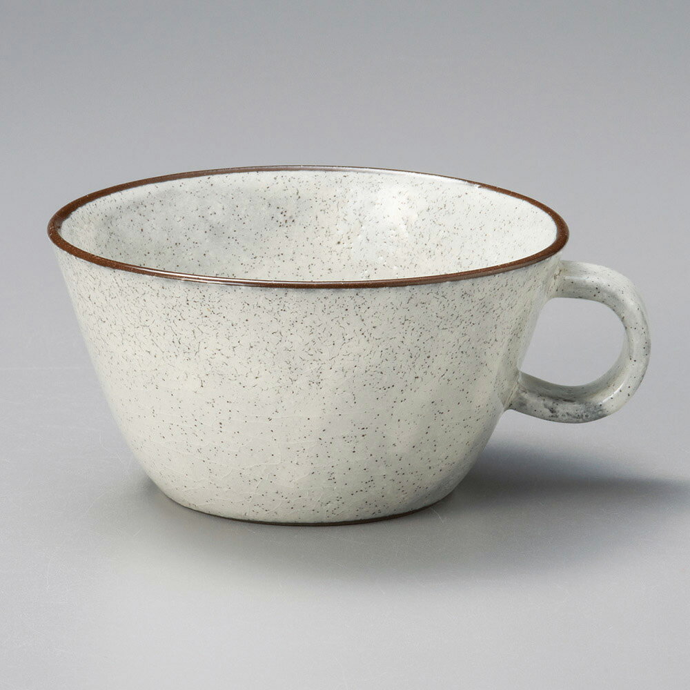 美濃焼 ライオントリュフ・スープ 白釉　カフェオレカップ 10.7×6.8cm 320cc