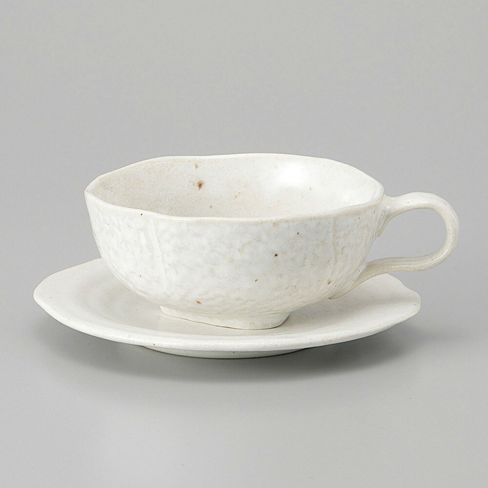 美濃焼 白釉Nウェーブスープ碗のみ 14.5×11.3×5cm 245cc