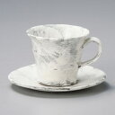 美濃焼 コーヒーC/S 粉引たたき コーヒー受皿 14×12.5×1cm
