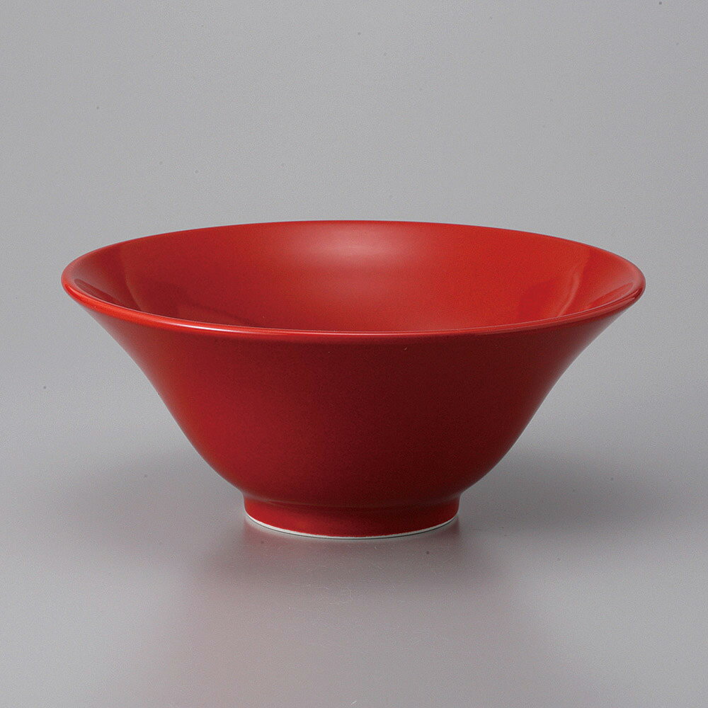 美濃焼 朱赤桂林ラーメン丼　大 22.3×9cm 1400cc