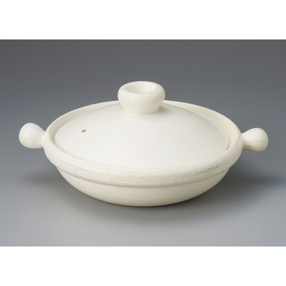 萬古焼 洋風土鍋（白）和洋鍋（大） 34×28×16cm
