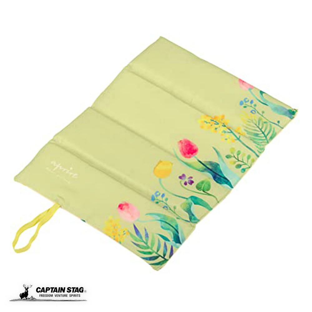 キャプテンスタッグ アプリール FDザブトン マット クッション ザブトン 収納バッグ付き グロウ/ライトグリーン UT-1018