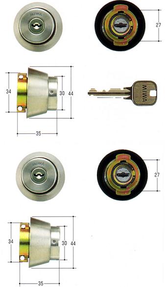 MIWA　U9シリンダー　LA用　2個同一キー　MCY-143