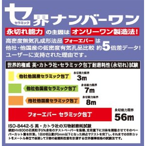 フォーエバー　セラミック包丁　三徳包丁　黒柄　160mm　SC-16B　ダイヤモンドシャープナー付き