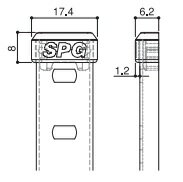 サヌキ　SPG　ステンレス　棚受けレール用　エンドキャップ　SA-TBC　ブラック/ホワイト