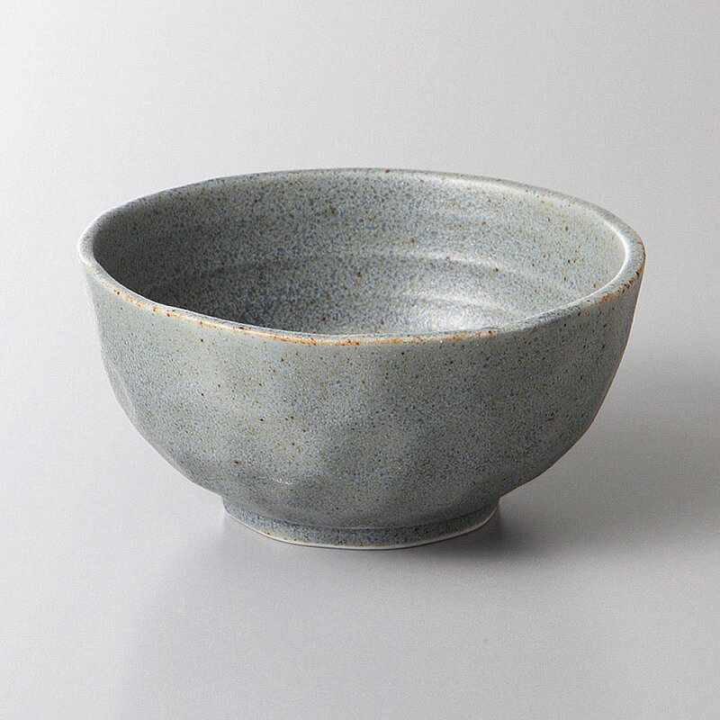 土物風ブルー石垣9cmボール