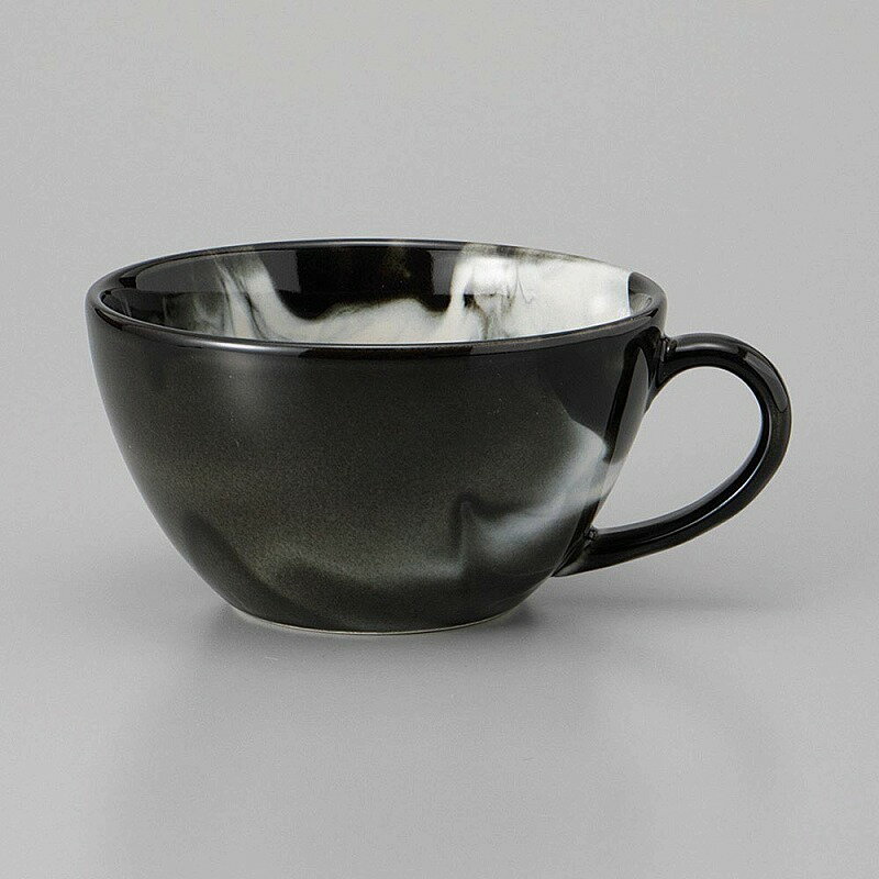 マーブル（黒）スープ碗